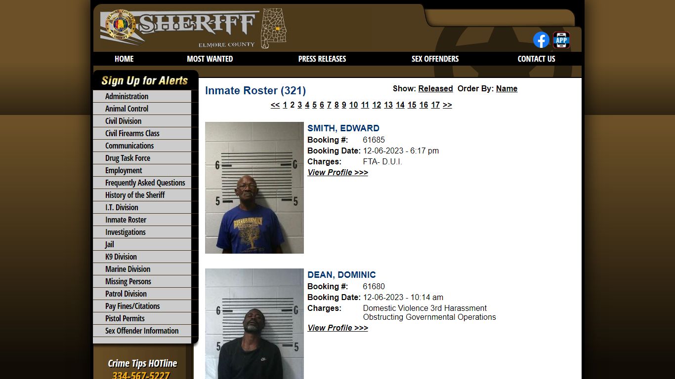 Inmate Roster - Elmore County AL Sheriff's Office